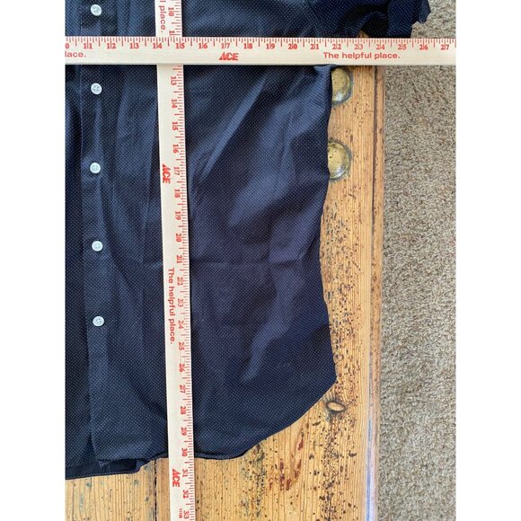 Culturata Mens Black Polka Dot Short Sleeve Button-Up Shirt Size XL Italy Cotton - Picture 7 of 7